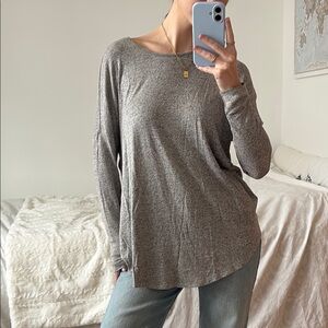 Garage Heather Gray Long Sleeve Women's Top
